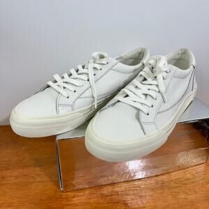 Madewell Sidewalk Low-Top Sneakers All White Shoes Women's Size 8 ND989